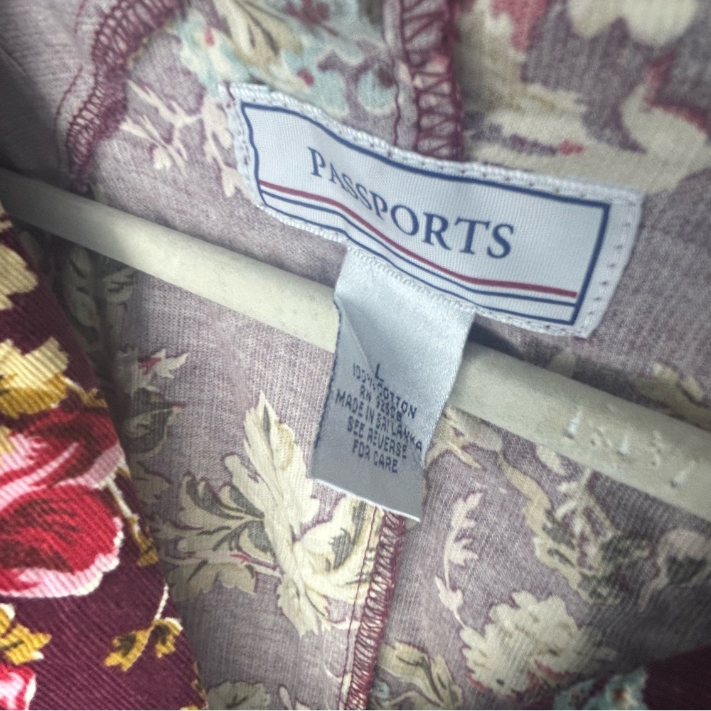 Passport Burgundy Floral Long Sleeve Dress - Picture 8 of 8